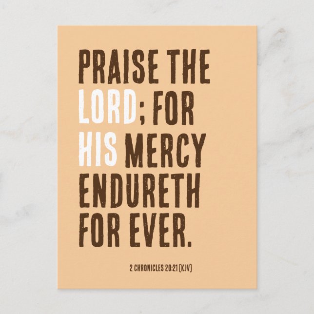 Praise The Lord - Thanksgiving Day Party -  Invitation Postcard (Front)