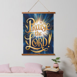 Praise The Lord Vintage Christian Wall Hanging Tapestry