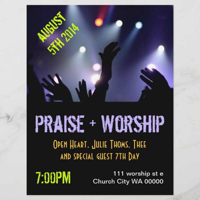 Praise Worship Flyer Invitation (Front)