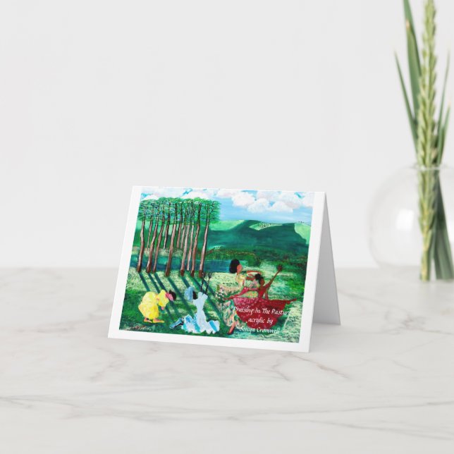 "Praising In The Pasture" folded greeting card (Front)