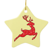 Prancer Ornament in Green. Pink, Blue..