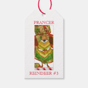 PRANCER REINDEER Gift Tags