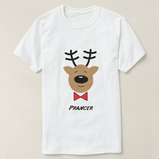 Prancer Reindeer T-Shirt (Design Front)