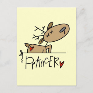 Prancer Reindeer Tshirts and Gifts Postcard