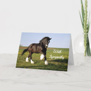 Prancing Clydesdale Sympathy Card