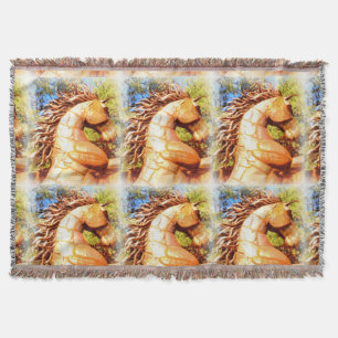 prancing horses throw blanket
