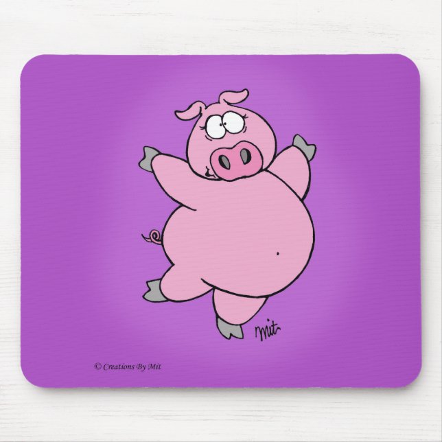 Prancing Pig Mousepad (Front)