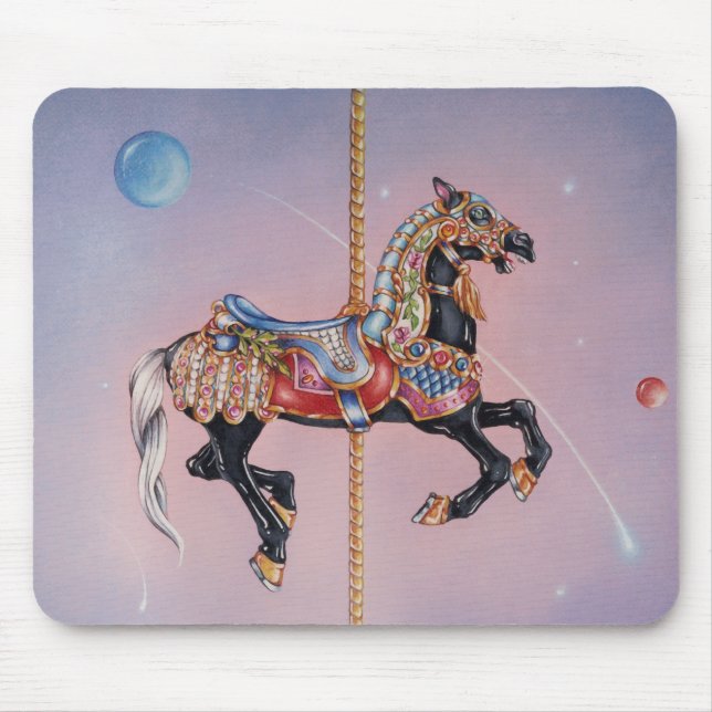PRANCING PONY CAROUSEL MOUSE PAD (Front)