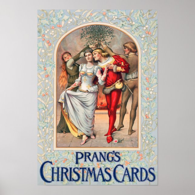 Prang's Christmas Card (ca. 1886) Prints Poster (Devant)