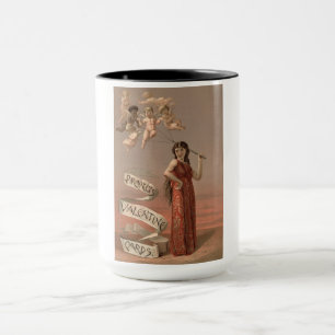 Prang's Valentine Cards AD, Woman & Cherubs Mug
