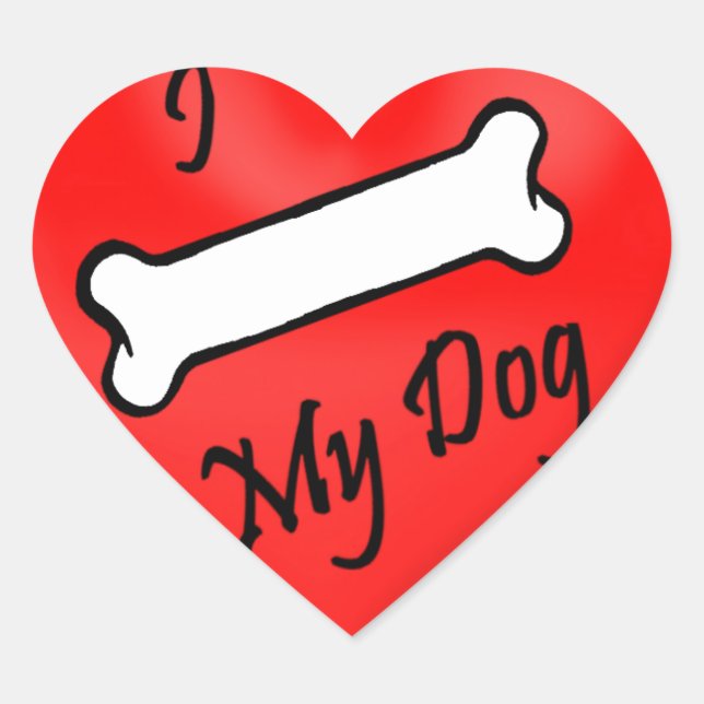 Prank I (os) mes autocollants de coeur de chien (Devant)