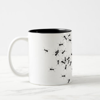 Prank Insect Design. Ants Two-Tone Coffee Mug