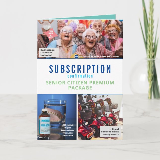 Prank Senior Package Christmas, Custom Dog Photo Card (Front)