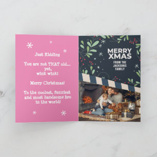 Prank Senior Package Christmas,Custom Family Photo Card