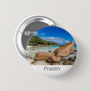 Praslin Seychelles Island Anse Lazio Beach Gift 2 Inch Round Button
