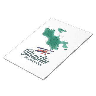 Praslin Seychelles map Notepad