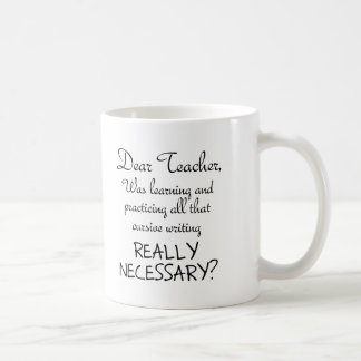 Pratique Cursive Funny Mug