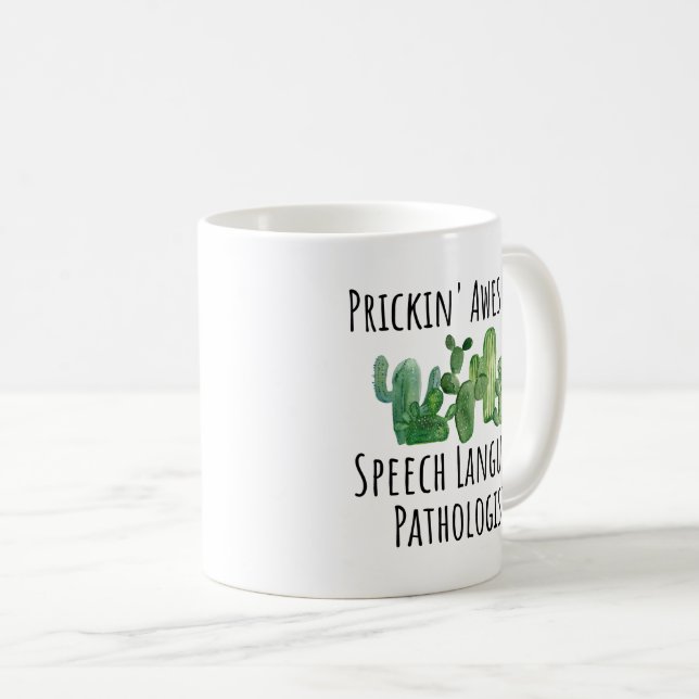 Pratique Langue Pathologiste SLP Cadeau Café Mug (Devant droit)