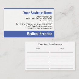 Pratique Médicale Carte de rendez-vous suivante
