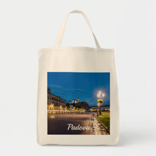 Prato della Valle at night in Padova, Italy Tote Bag