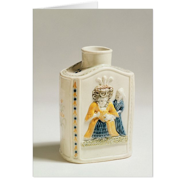 Prattware tea caddy (Front)