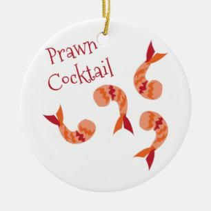 Prawn Cocktail Ceramic Ornament