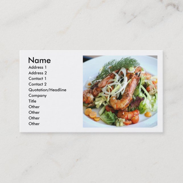 Prawn Salad Business card (Front)