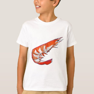 Prawn shrimp seafood kitsch art T-Shirt