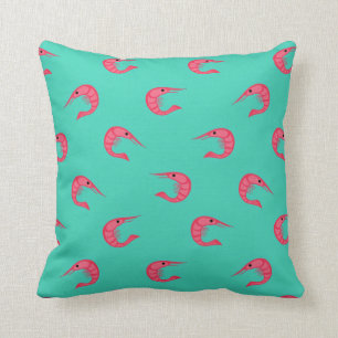 Prawns Pattern Throw Pillow