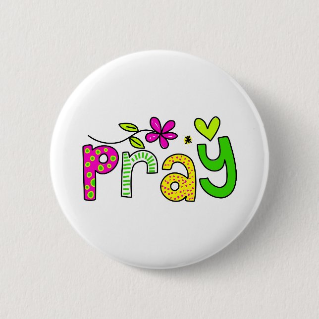 Pray 2 Inch Round Button (Front)