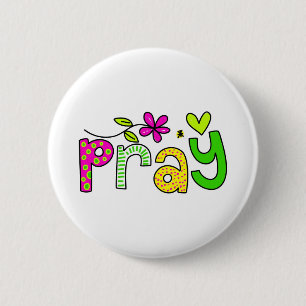 Pray 2 Inch Round Button