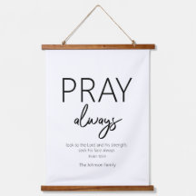Pray Always Christian Bible Verse Hanging Tapestry