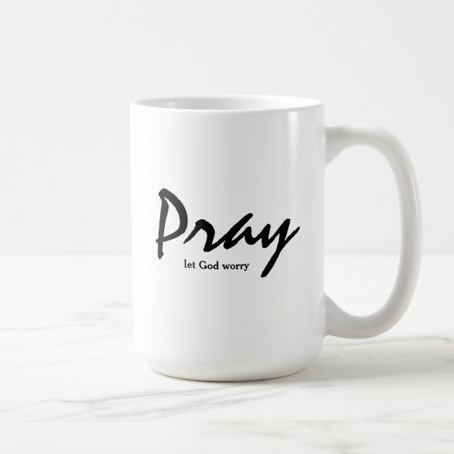 Pray Classic White Mug (Right)