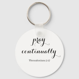 Pray Continually Keychain