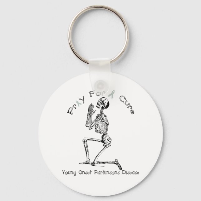 Pray For A Cure-Parkinson's Disease Keychain (Front)