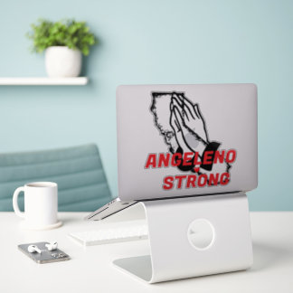 PRAY FOR ANGELENO STRONG Red Blk Border CA Heart