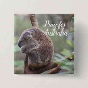 Pray for Australia 2 Inch Square Button