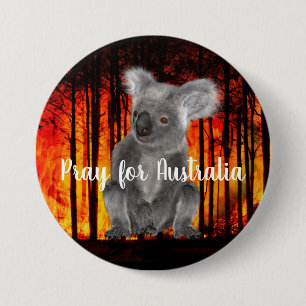 Pray for Australia 3 Inch Round Button
