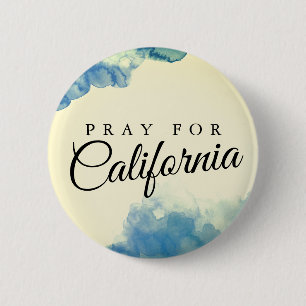PRAY FOR California 2 Inch Round Button