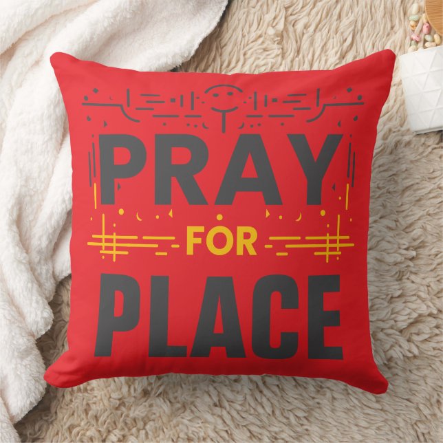 Pray For Compassion Throw Pillow (Blanket)