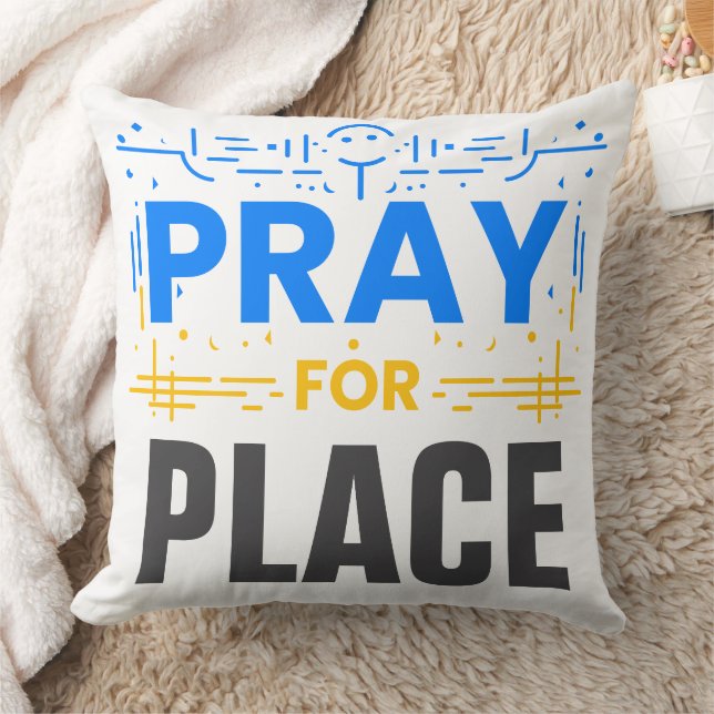 Pray For Compassion Throw Pillow (Blanket)