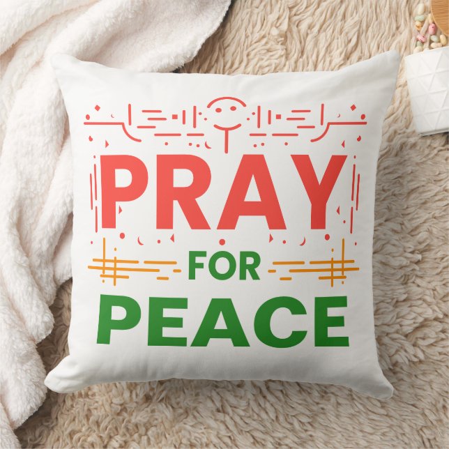 Pray For Compassion Throw Pillow (Blanket)