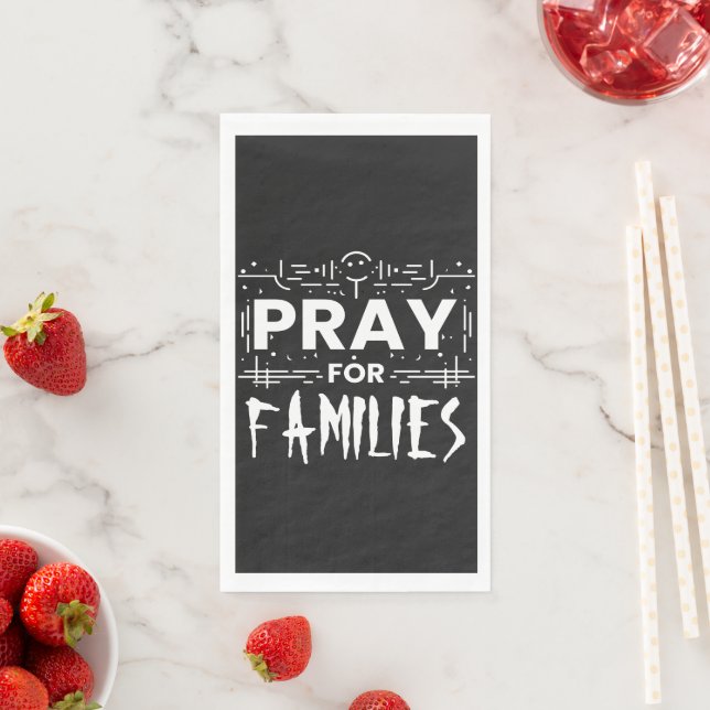 Pray for families napkin (Insitu)