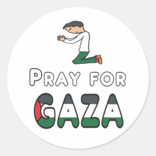 Pray For Gaza Classic Round Sticker