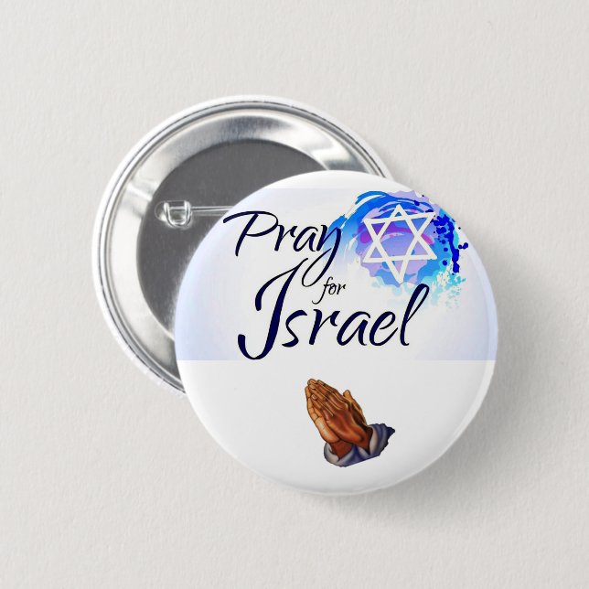 Pray-For-Isreal_ 2 Inch Round Button (Front & Back)