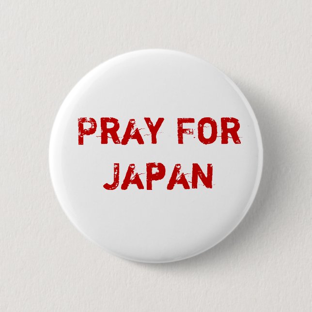 Pray for Japan 2 Inch Round Button (Front)