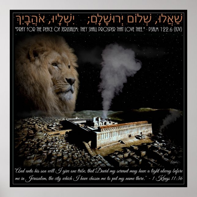 Pray For Jerusalem Poster (Front)