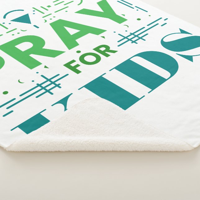 Pray for kids sherpa blanket (3/4)