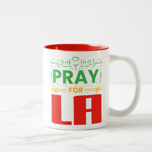 Pray for LA Two-Tone Coffee Mug