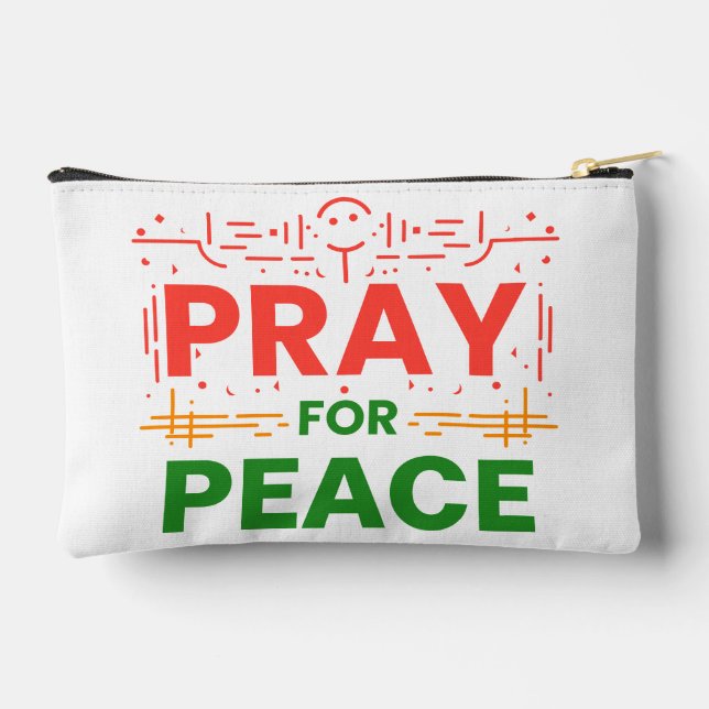 Pray For Peace Accessory Pouch (Back)